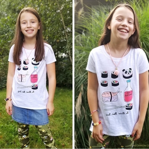 Girls Carter’s sushi tee with split hem in back 7 - Picture 1 of 2